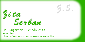 zita serban business card